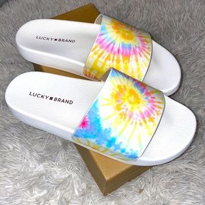 Women’s Brand “New Never Worn” Lucky Brand Multi Color Matte Tie Dye Print.